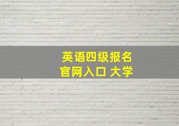 英语四级报名官网入口 大学